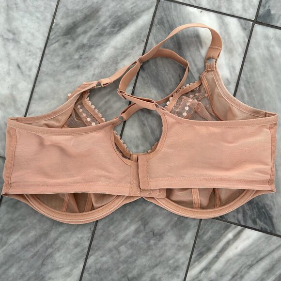 Elomi Matilda Cafe Au Lait Full Figure Underwire Plunge UK 38G US38I - Picture 9 of 10